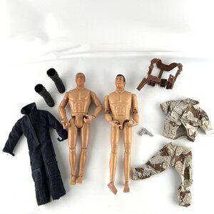Lot of 2 Formative Int’l 12” Soldiers Figures with Outfits Weapon Boots Gun